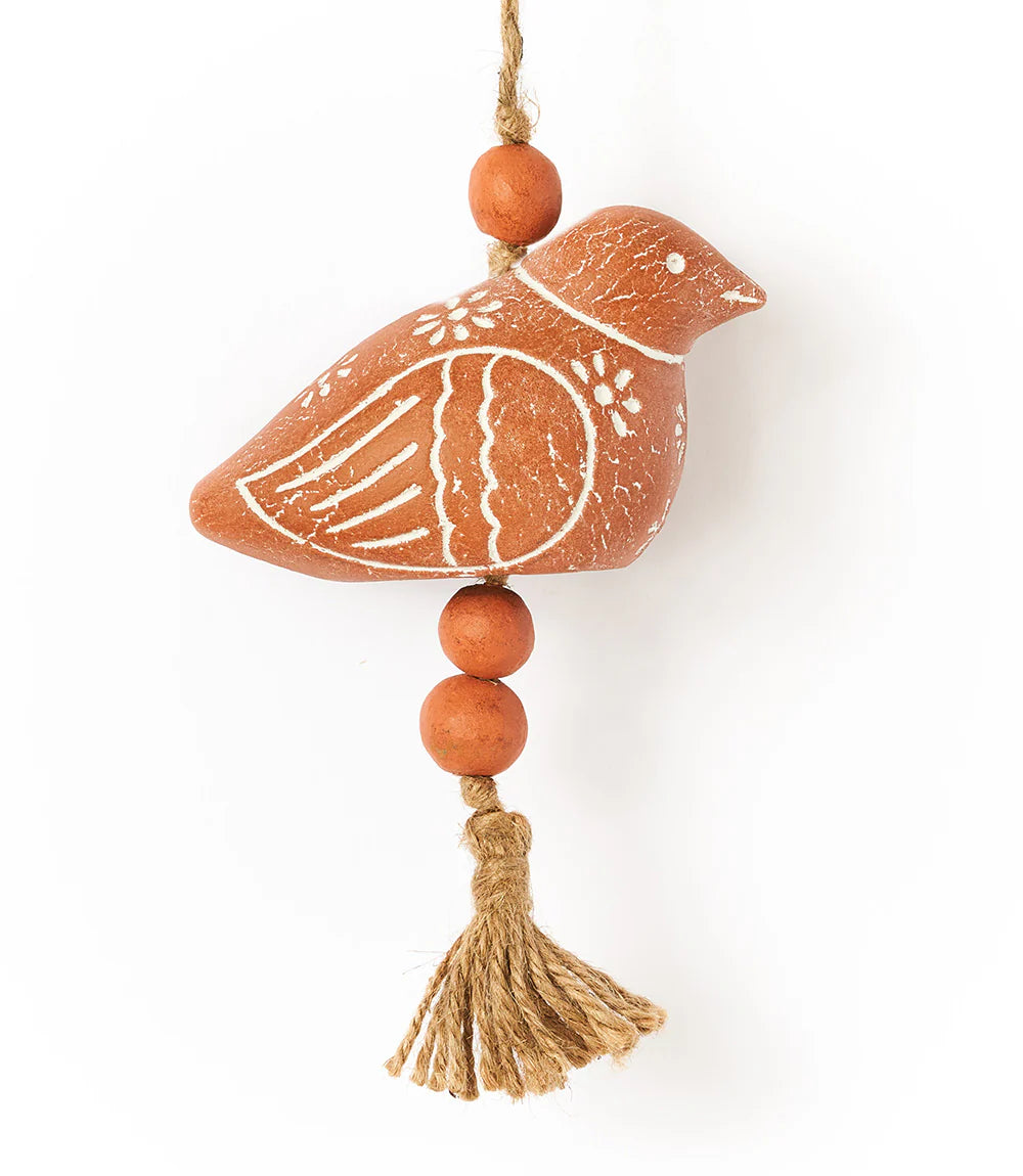 Vasanta Bird Wind Chime- Terracotta