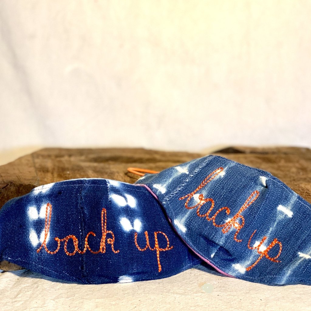 Back Up Embroidered Hangout Reversible Face Cover